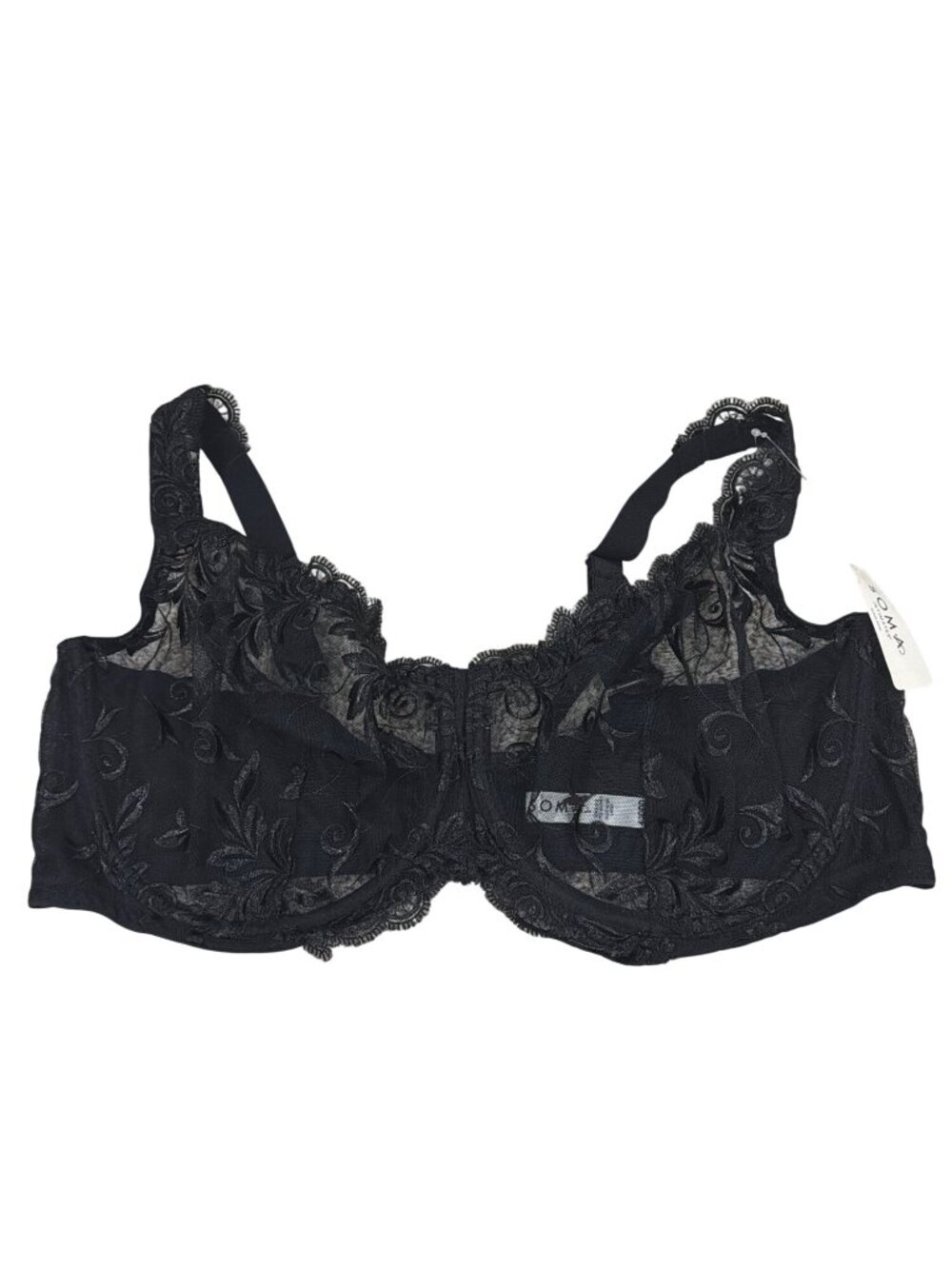 Soma Sensuous Lace Unlined Bra Black Size 40DDD (3D) NWT